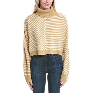 Labiz Womens  Turtleneck Wool-Blend Sweater, Brown
